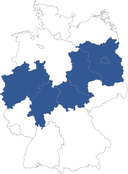 Karte der Region Zentrum